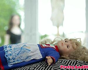 Small tits beauty bent over takes hard doggystyle pounding close up