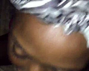 How does a slut handle sucking that massive throbbing big black monster cock until explosive cumshot?