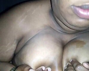 Big breasted BBW fucks and sucks BBC early morning titty style