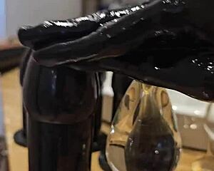 Huge Buttplug Stretches Redhead Anal