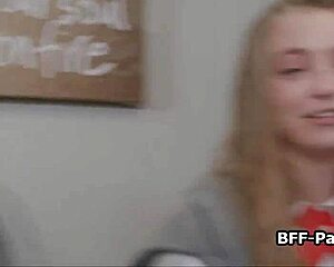 college dorm foursome turns into hardcore blowjob party with coed teens