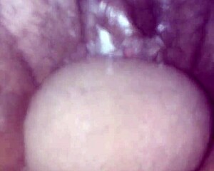 Close up on friend pounding his wife with monster cock