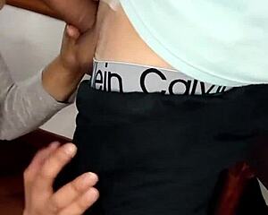 I'm So Horny Stepfather Cums on Face in Facial Cumshot