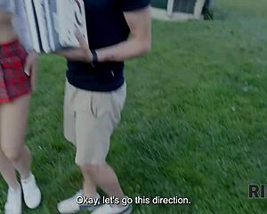 nerdy european couple rims ass like groceries on the sofa