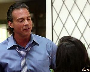 stepteen 18+ bent over begging for more doggystyle cock pounding