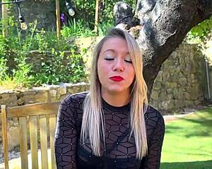 Beautiful Ashley Deepthroats Swallows Husband's Huge Cock Cum