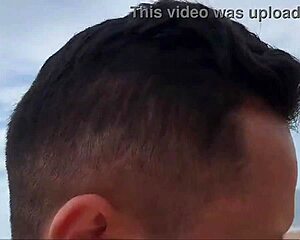 Dude On Nude Beach Sprays Massive Milk Load Over Sexy Amateurs