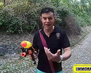 Alexis Crystal's Massive Czech Tits Bounce Wildly During Intense Woodland Fucking Chase