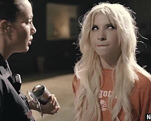 that petite blonde thief kenzie reeves gets fingered and fucked hard by dirty cop abigail mac