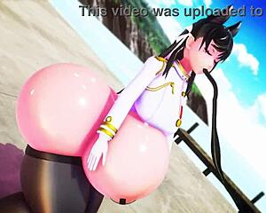 girl gets inflated like a balloon in femdom play