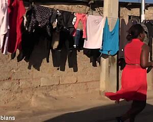 amateur african ebony lesbians toy tease pussies scissoring shower fun