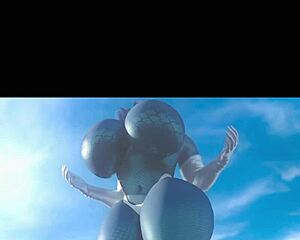 my huge tits blonde 3d chick grows moaning pov as breasts expand massively