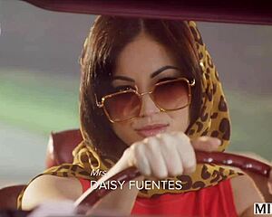 milfy daisy fuentes rides huge cock hard while hubby watches her cum all over it