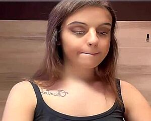 whoa those braless huge tits stretchin that tanktop so tight 😍🍈🔥