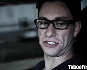 that fake instructor grabs the blonde teen outdoors and fucks her pussy rough after deepthroat