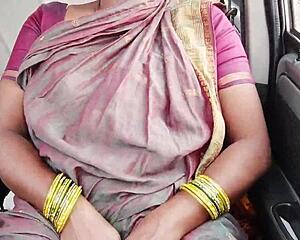 big boobs indian maid gets car sex with dirty telugu wet pussy talk