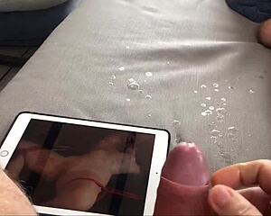 guy unloads awesome cumshot. her pussy squirts seven times in explosive finish