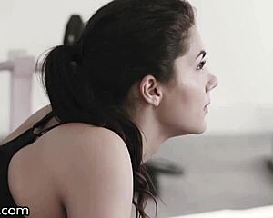 Valentina Nappi, you riding that trainer's hard BBC cowgirl at gym—striptease drill next?