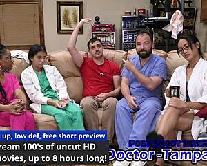 Dr Tampa Catheterizes Aria Nicole's Pussy in Latex Gloves POV