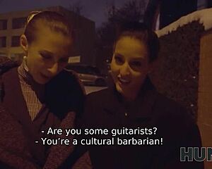 Damn! Lucky guy catches shaved Czech brunette fucking wildly on sofa POV!