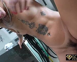 caroleta gags on dick then takes cum in her pussy