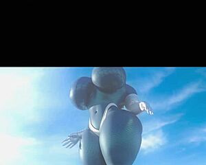 my huge tits blonde 3d chick grows moaning pov as breasts expand massively