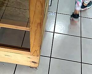 mexican girl with big ass shopping in the store casually