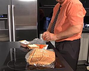 Hot 18+ Teen Deepthroats Grandpa's Cock, Rides with Tight Pussy and Swallows Cum