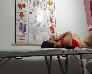 gyno shoves finger up ass then fucks tight patient hole...