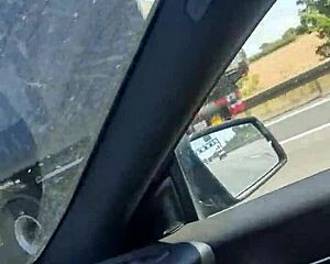 Thrilling rush of flashing my body to passing truck drivers