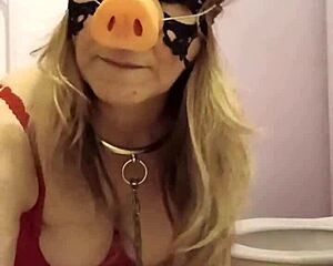 i'm your humiliated french maid slave chained in body licking dirty toilet in public