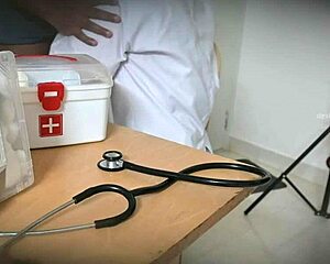 doctor sneaks blowjob on patient cock in clinic secretly shh dont tell!!