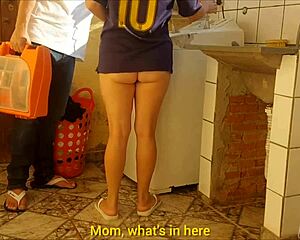 curvy brazilian housewife calls washer tech for repair. pays him bareback with tight pussy