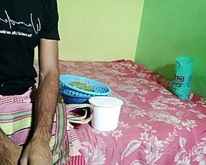 hot malvika bends over for tight pussy pounding