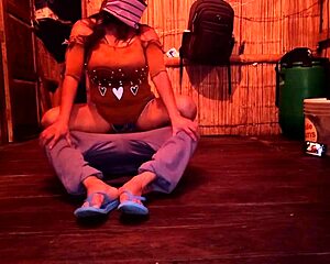 my stepmom demands virginity proof so she rides my cock cowgirl style while i flex muscles in homemade sex tape