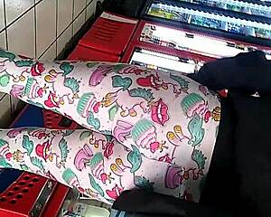 mexican girl with big ass shopping in the store casually