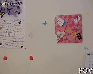 damn 18 year old teen fucks hard and cums in pov hardcore!