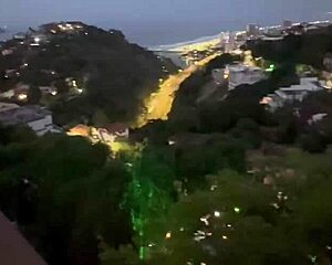 intense risky outdoor veranda fuck with young married teen ignoring watchers