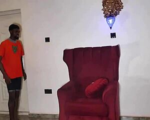 wet ebony sarah's first casting interview turns into big cock pussy pounding session