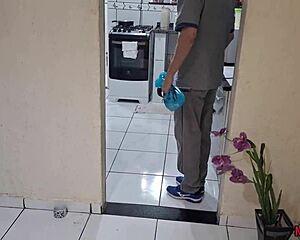 the married wife cheats on her man teasing the naughty plumber into hard pussy fucking