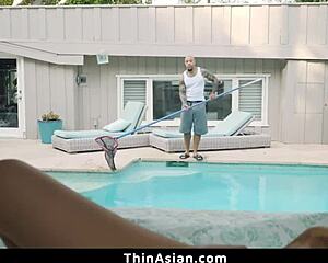 PETITE ASIAN ALEXIA ANDERS gets ROUGH monster cock lesson from thinasian