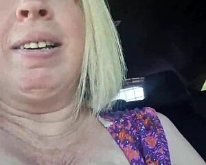 Thrilling rush of flashing my body to passing truck drivers