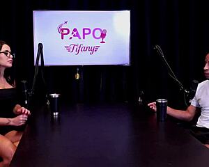 she talks dirty about pills while respecting work in wild gangbang scene with negro top on sheer red