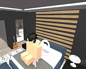 experienced player grabs those big boobs for missionary sex in the roblox condo