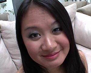 Plump Asian Squirts Wild on Couch from Intense Fingering Before Hardcore Pounding Fuck!