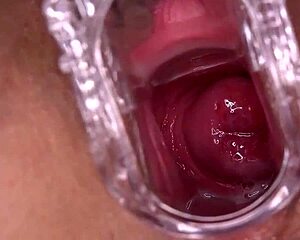 i'm so horny my shaved amateur pussy squirts hard while getting fucked deep cum inside