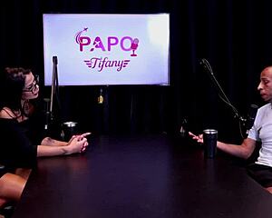 she talks dirty about pills while respecting work in wild gangbang scene with negro top on sheer red