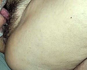 oh teresa strokes me while i lick her hairy pussy then cum on foot