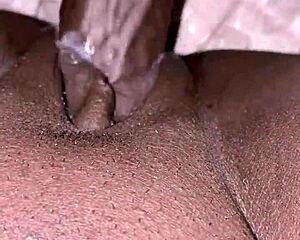 black ebony milf mama takes thick cream cum deep inside
