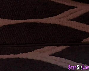 Amateur Stepsis Rubs Her Pussy on POV Monster Cock Hardcore